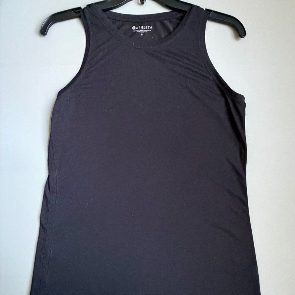 Athleta Black Crewneck Performance Tank